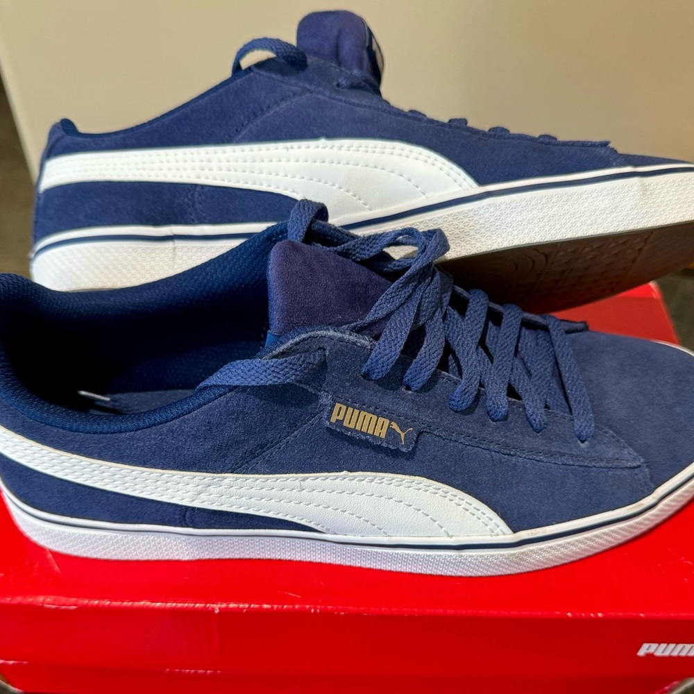 Men’s PUMA 1948 Vulc Blue Depths-Puma White 359863-12 Size 10.5